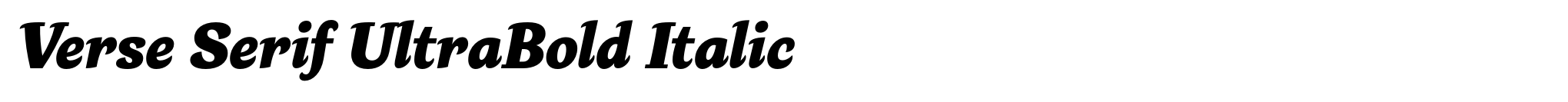 Verse Serif UltraBold Italic image